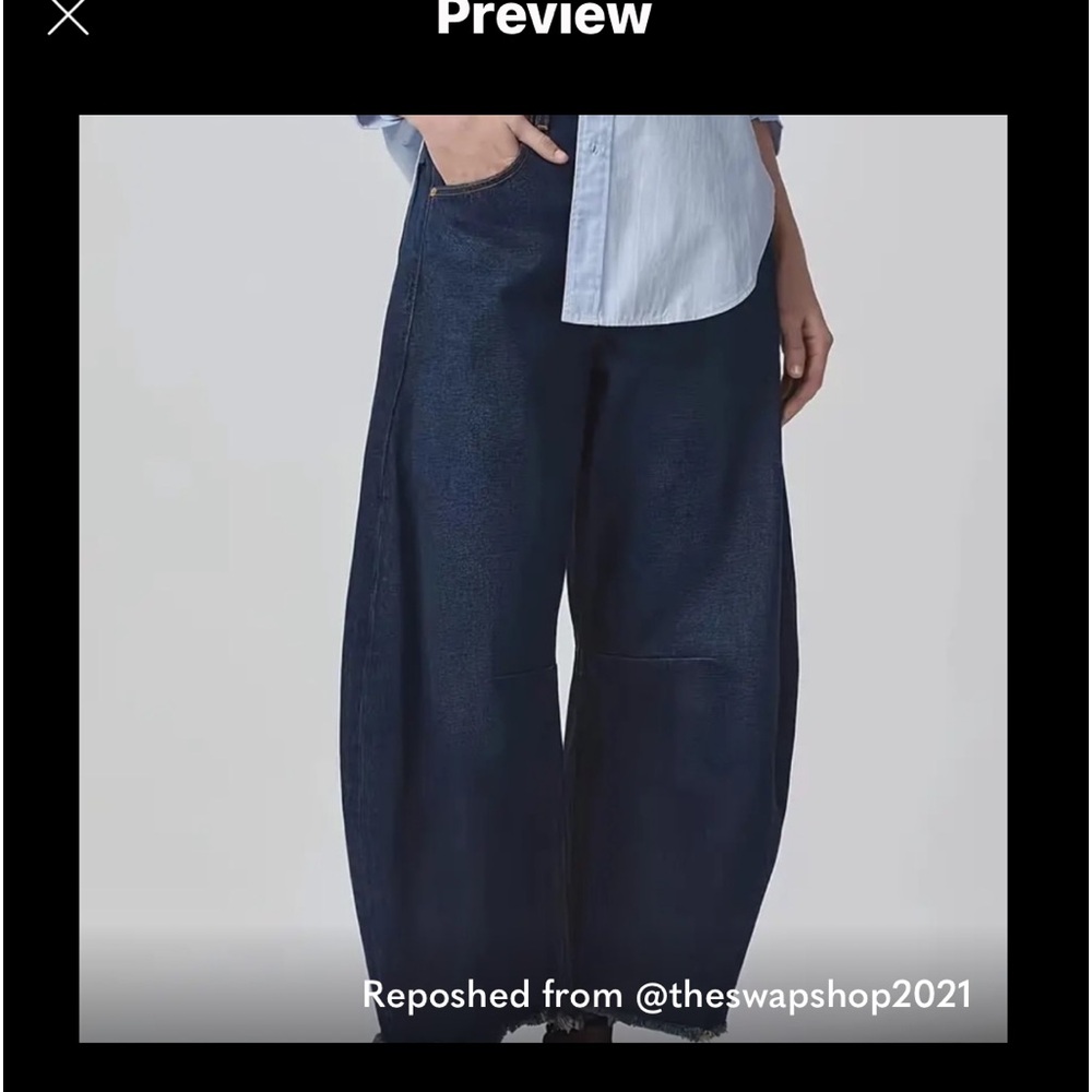BWT Barrel Jean Wide Leg Denim